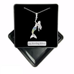 925 Sterling Silver Crystal Mermaid Pendant and Chain - Charming and Trendy Ltd