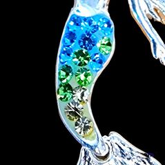 925 Sterling Silver Crystal Mermaid Pendant and Chain - Charming and Trendy Ltd
